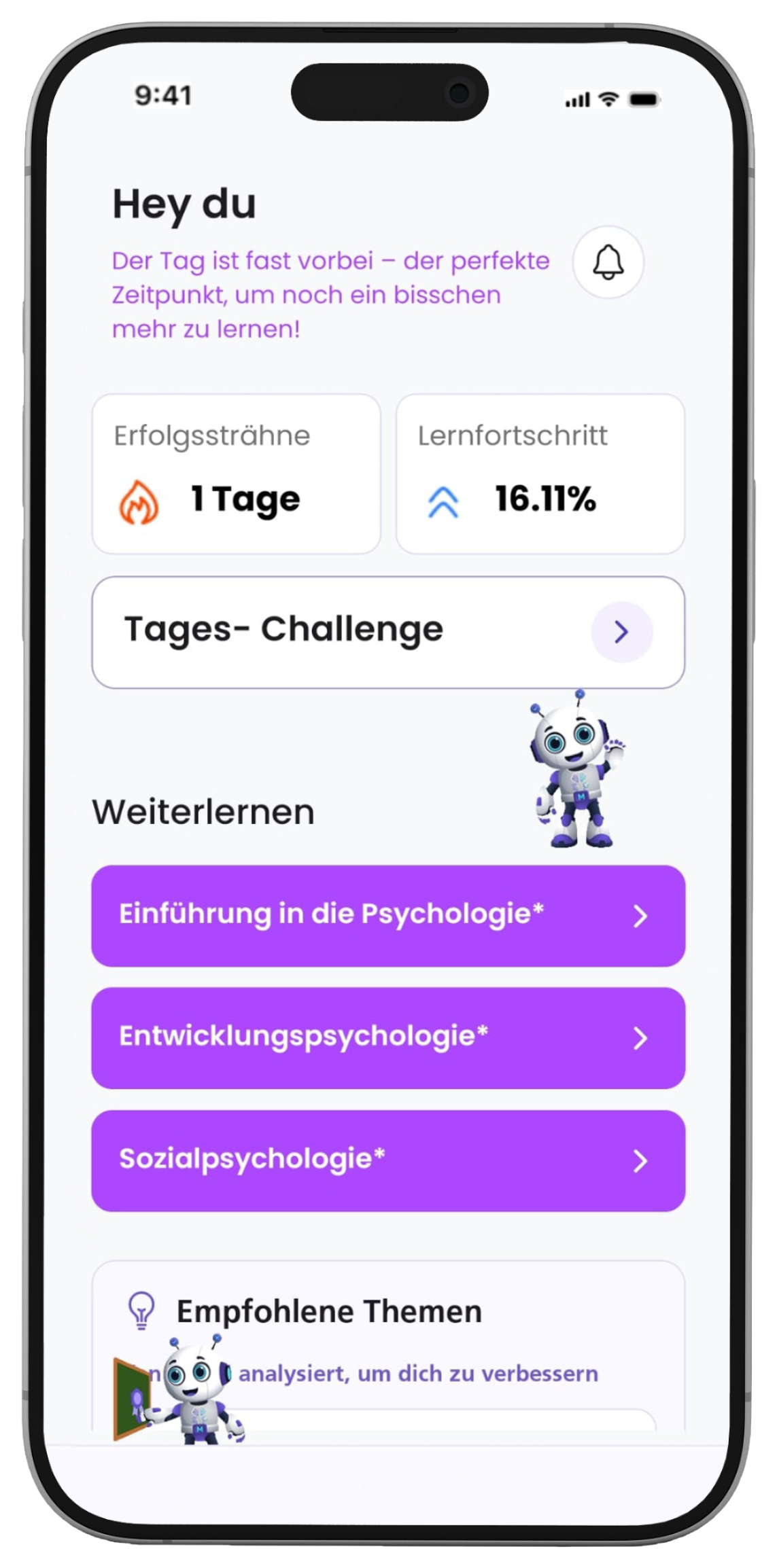 PsyGenius App Screenshot